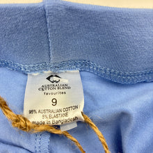 Load image into Gallery viewer, Girls Favourites, Aust cotton blend leggings, Inside leg: 53cm, NEW, size 9,  