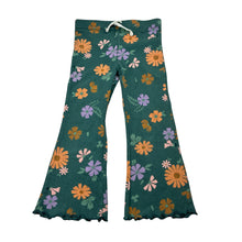 Load image into Gallery viewer, Girls Cotton On, floral flared leggings, elasticated, Inside leg: 33cm, FUC, size 3,  
