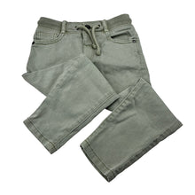 Load image into Gallery viewer, Boys M&amp;S, khaki soft feel stretch denim pants, elasticated, Inside leg; 41cm, GUC, size 4-5,  