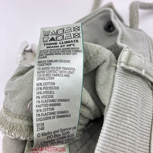 Load image into Gallery viewer, Boys M&amp;S, khaki soft feel stretch denim pants, elasticated, Inside leg; 41cm, GUC, size 4-5,  