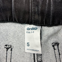 Load image into Gallery viewer, Boys Anko, knit stretch denim pants, elasticated, Inside leg: 43cm, GUC, size 5,  