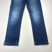 Load image into Gallery viewer, Boys Next, blue stretch denim jeans, adjustable, Inside leg: 54cm, GUC, size 9,  