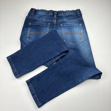Load image into Gallery viewer, Boys Next, blue stretch denim jeans, adjustable, Inside leg: 54cm, GUC, size 9,  