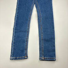 Load image into Gallery viewer, Girls Target, blue stretch denim leggings / jeggings, Inside leg: 53cm, EUC, size 7,  