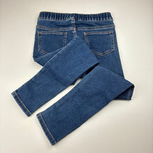 Load image into Gallery viewer, Girls Target, blue stretch denim leggings / jeggings, Inside leg: 53cm, EUC, size 7,  