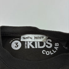 Load image into Gallery viewer, Girls Cotton On, JUSTIN BIEBER cotton tee / top, wash fade, FUC, size 3,  