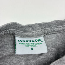 Load image into Gallery viewer, Unisex TARONGA, grey marle tee / top, tiger, FUC, size 4,  