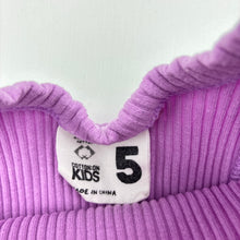 Load image into Gallery viewer, Girls Cotton On, purple ribbed sleeveless top, FUC, size 5,  