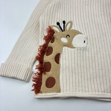 Load image into Gallery viewer, Boys Sprout, knitted cotton sweater / jumper, giraffe, EUC, size 1,  