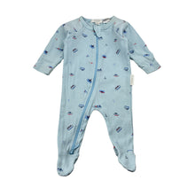 Load image into Gallery viewer, Boys purebaby, organic cotton zip coverall / romper, FUC, size 0000,  