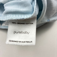 Load image into Gallery viewer, Boys purebaby, organic cotton zip coverall / romper, FUC, size 0000,  