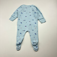 Load image into Gallery viewer, Boys purebaby, organic cotton zip coverall / romper, FUC, size 0000,  