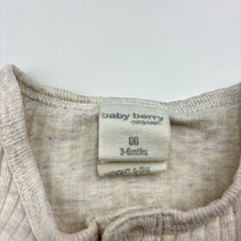 Load image into Gallery viewer, Unisex Baby Berry, ribbed organic cotton bodysuit / romper, GUC, size 00,  
