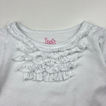 Load image into Gallery viewer, Girls H&amp;T, white cotton long sleeve tee / top, GUC, size 1,  