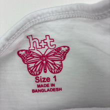 Load image into Gallery viewer, Girls H&amp;T, white cotton long sleeve tee / top, GUC, size 1,  