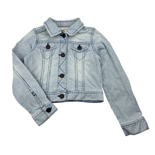 Load image into Gallery viewer, Girls TUCKER + TATE, striped stretch denim jacket, FUC, size 5,  