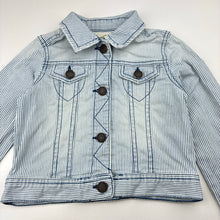 Load image into Gallery viewer, Girls TUCKER + TATE, striped stretch denim jacket, FUC, size 5,  
