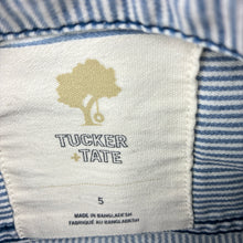 Load image into Gallery viewer, Girls TUCKER + TATE, striped stretch denim jacket, FUC, size 5,  