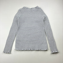 Load image into Gallery viewer, Girls Cotton On, navy stripe ribbed long sleeve top, GUC, size 5,  