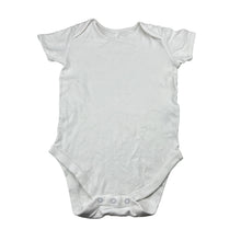 Load image into Gallery viewer, Unisex F&amp;F, white cotton bodysuit / romper, GUC, size 3,  