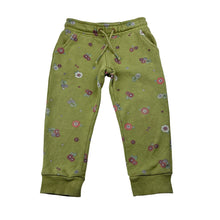Load image into Gallery viewer, Girls Target, fleece lined floral track pants, Inside leg: 32cm, FUC, size 2,  