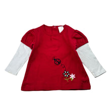 Load image into Gallery viewer, Girls Ollie's Place, embroidered cotton long sleeve top, marks on cuffs, FUC, size 0,  