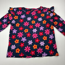 Load image into Gallery viewer, Girls Anko, ribbed floral cotton long sleeve top, GUC, size 6,  