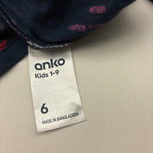 Load image into Gallery viewer, Girls Anko, ribbed floral cotton long sleeve top, GUC, size 6,  