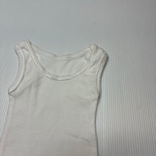 Load image into Gallery viewer, Unisex Anko, white cotton singlet top, GUC, size 0000,  