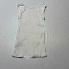 Load image into Gallery viewer, Unisex Anko, white cotton singlet top, GUC, size 0000,  