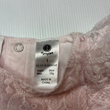Load image into Gallery viewer, Girls Dymples, lined embroidered tulle romper dress, GUC, size 1,  