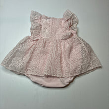 Load image into Gallery viewer, Girls Dymples, lined embroidered tulle romper dress, GUC, size 1,  