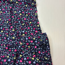 Load image into Gallery viewer, Girls Dymples, navy floral cotton overalls / shortalls, EUC, size 0,  