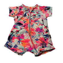 Load image into Gallery viewer, Girls Bonds, colourful zip wondersuit / zippy / romper, GUC, size 00,  