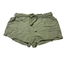 Load image into Gallery viewer, Girls Anko, green viscose / cotton / linen shorts, elasticated, GUC, size 2,  