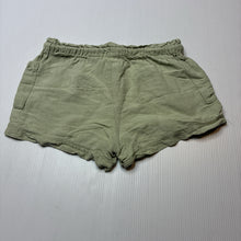 Load image into Gallery viewer, Girls Anko, green viscose / cotton / linen shorts, elasticated, GUC, size 2,  