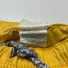 Load image into Gallery viewer, Boys Sprout, yellow cotton shorts, elasticated, FUC, size 1,  