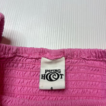 Load image into Gallery viewer, Girls Piping Hot, pink shirred cotton top, GUC, size 4,  