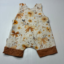 Load image into Gallery viewer, Girls Maxines Baby Creations, stretchy romper, handmade in Australia, GUC, size 0,  