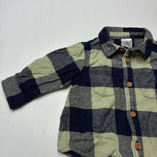 Load image into Gallery viewer, Boys Target, checked flannel cotton long sleeve shirt, GUC, size 000,  