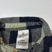 Load image into Gallery viewer, Boys Target, checked flannel cotton long sleeve shirt, GUC, size 000,  