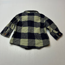 Load image into Gallery viewer, Boys Target, checked flannel cotton long sleeve shirt, GUC, size 000,  