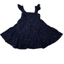 Load image into Gallery viewer, Girls Anko, lined navy cotton dress + nappy cover / bloomers, EUC, size 0, L: 46cm
