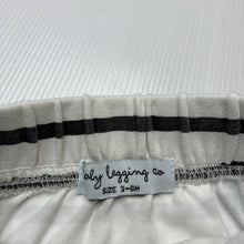 Load image into Gallery viewer, Unisex Baby Legging Co, striped stretchy organic cotton blend leggings / bottoms, FUC, size 00,  