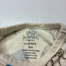 Load image into Gallery viewer, Unisex Little Planet, organic cotton blend romper, jungle animals, EUC, size 6 months,  