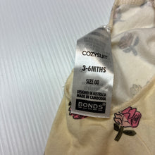 Load image into Gallery viewer, Girls Bonds, floral stretchy cozysuit coverall / romper, GUC, size 00,  