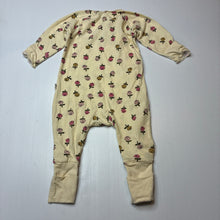 Load image into Gallery viewer, Girls Bonds, floral stretchy cozysuit coverall / romper, GUC, size 00,  