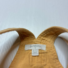 Load image into Gallery viewer, Unisex purebaby, organic cotton / linen overalls / shortalls, GUC, size 0-1,  