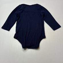 Load image into Gallery viewer, Unisex Disney, nvavy cotton bodysuit / romper, Mickey &amp; Friends, EUC, size 1,  