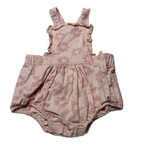 Load image into Gallery viewer, Girls Baby Berry, pink floral denim romper, GUC, size 0,  